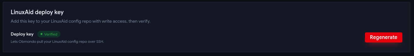 Regenrate Deploy Key 1