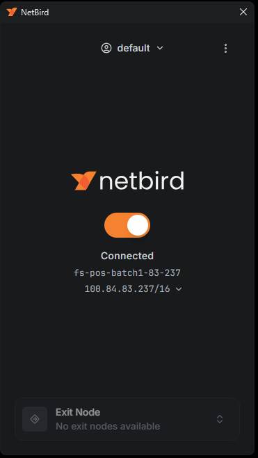 Netbird Connected