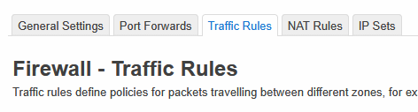 Turris Traffic Rules